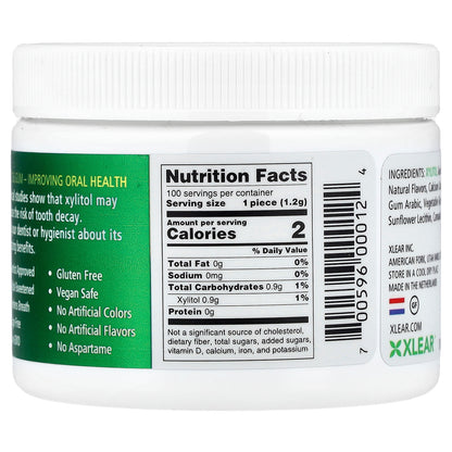 Xlear, Spry®, Sugar-Free Gum, Natural Spearmint, 100 Pieces