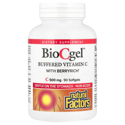 Natural Factors, BioCgel™, Buffered Vitamin C with BerryRich®, 90 Softgels