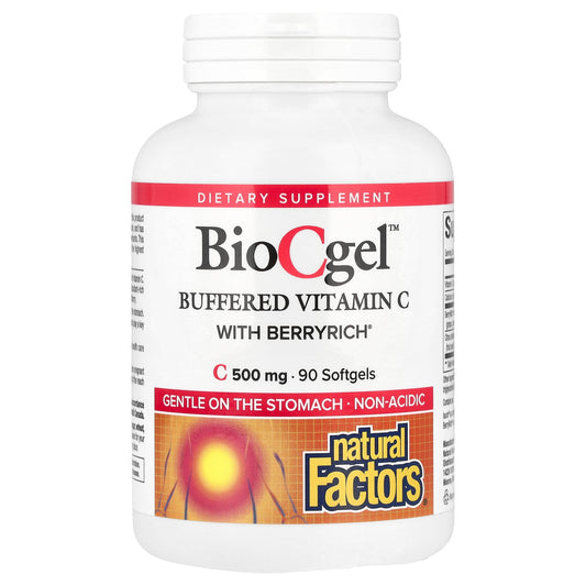 Natural Factors, BioCgel™, Buffered Vitamin C with BerryRich®, 90 Softgels