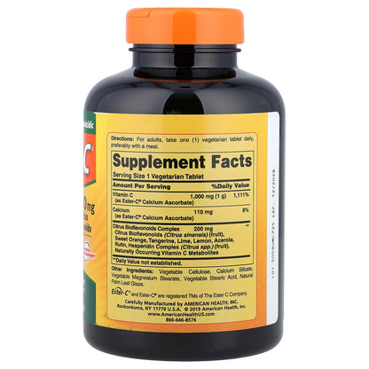 American Health, Ester-C® with Citrus Bioflavonoids, 180 Vegetarian Tablets