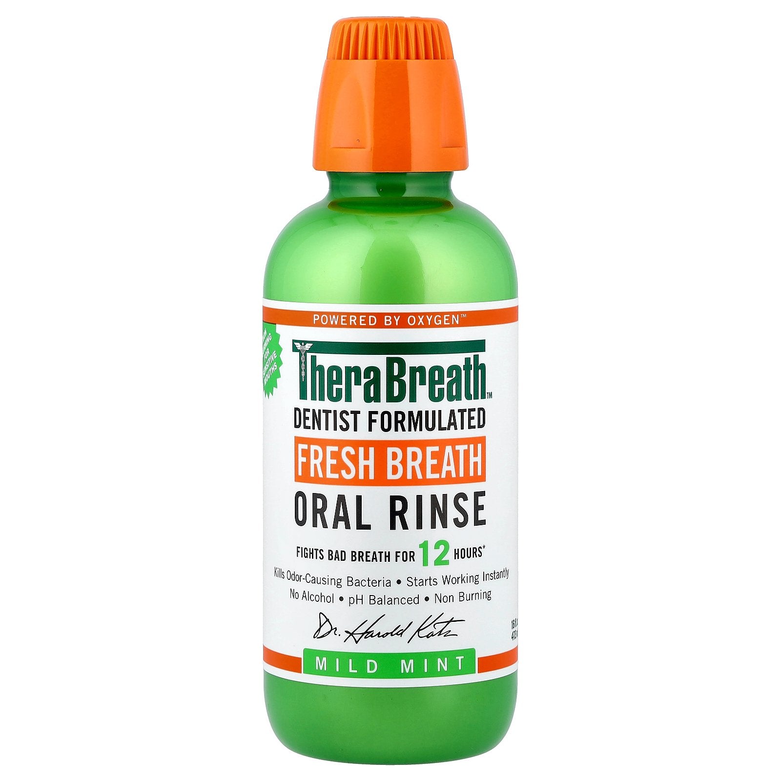 TheraBreath, Fresh Breath, Oral Rinse, Mild Mint, 16 fl oz (473 ml)