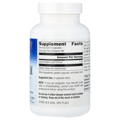 Planetary Herbals, Full Spectrum™ Lemon Balm, 500 mg, 120 Capsules
