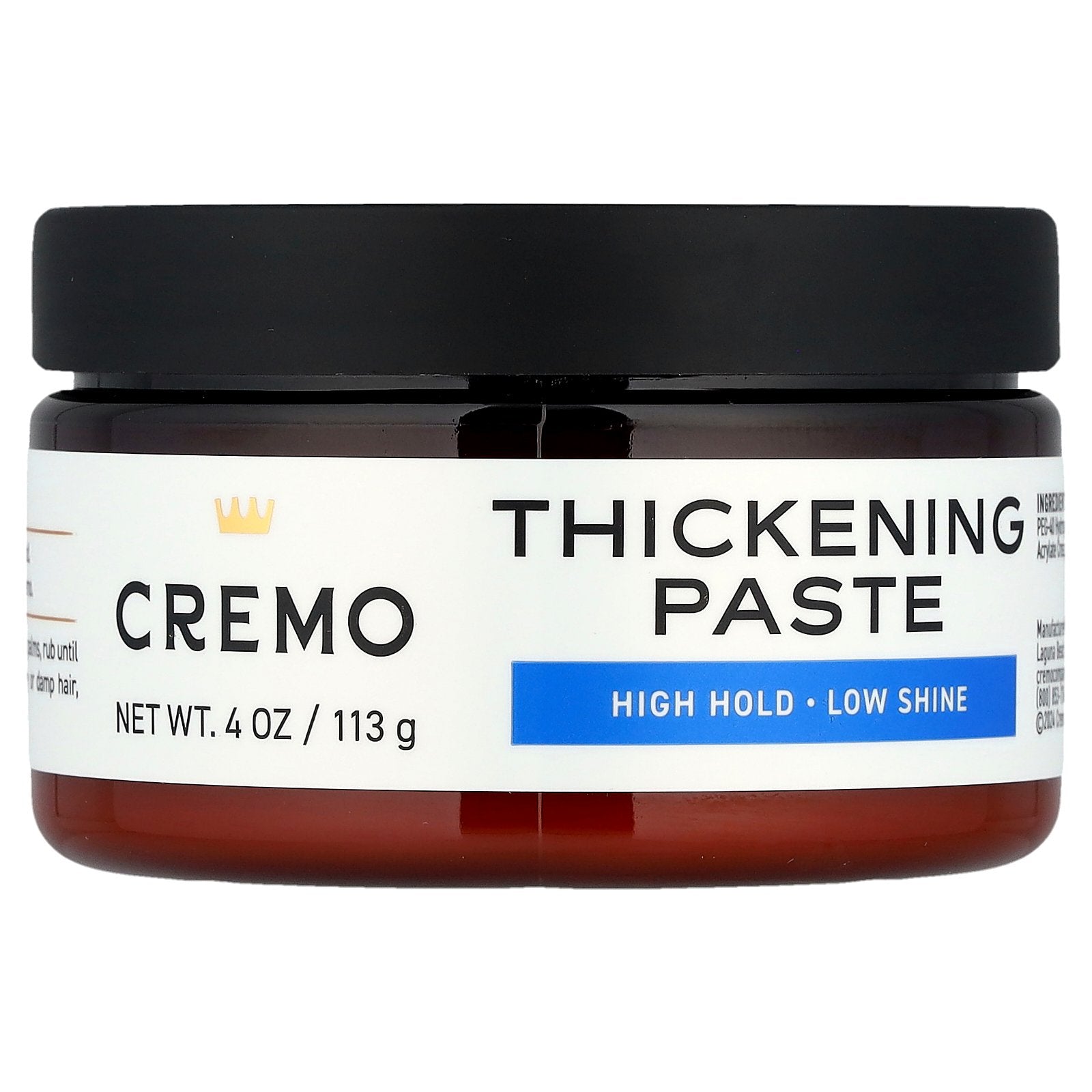 Cremo, Thickening Paste, High Hold, Low Shine, 4 oz (113 g)