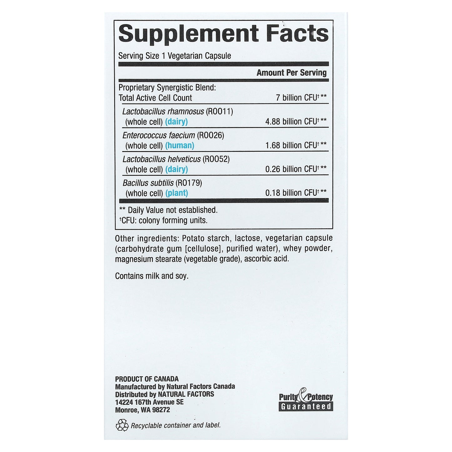 Natural Factors, ReliefBiotic™ IB, 7 Billion, 30 Vegetarian Capsules