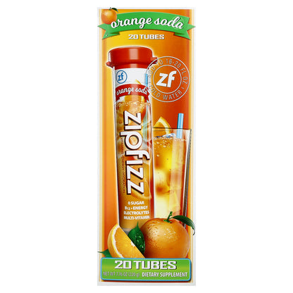 Zipfizz, Energy Drink Mix, Orange Soda, 20 Tubes, 0.39 oz (11 g) Each