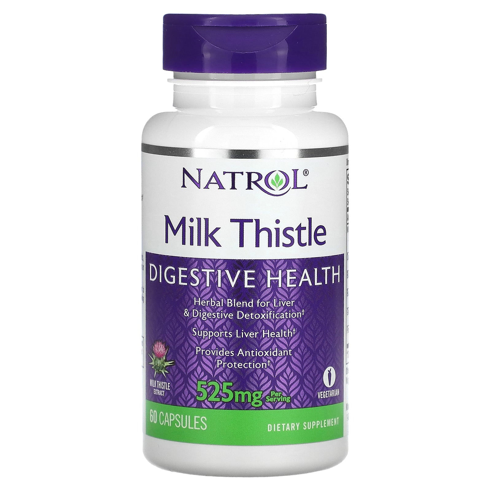 Natrol, Milk Thistle, 525 mg, 60 Capsules (262.5 mg per Capsule)