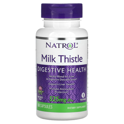 Natrol, Milk Thistle, 525 mg, 60 Capsules (262.5 mg per Capsule)