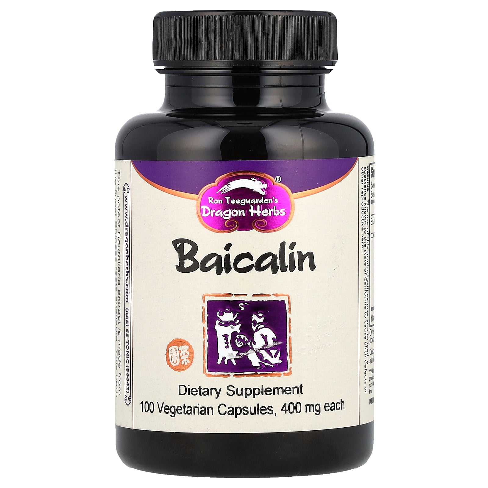 Dragon Herbs, Baicalin, 400 mg, 100 Vegetarian Capsules