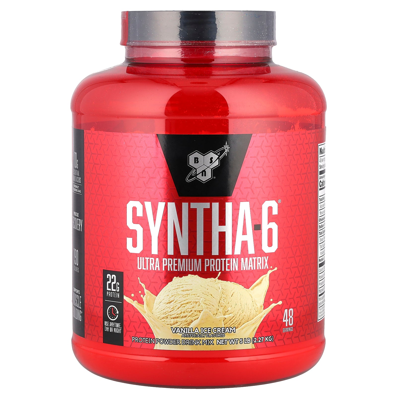 BSN, Syntha-6®, Ultra Premium Protein Matrix, Vanilla Ice Cream, 5 lb (2.27 kg)