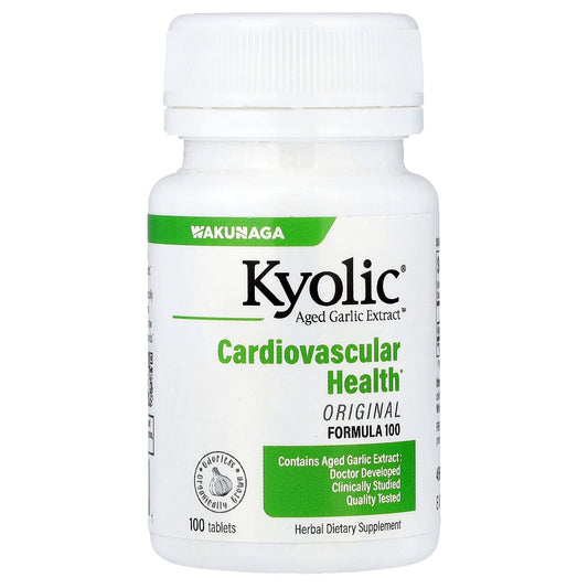 Kyolic, Aged Garlic Extract™, Cardiovascular Health, Original, Formula 100, 100 Tablets (300 mg per Tablet)