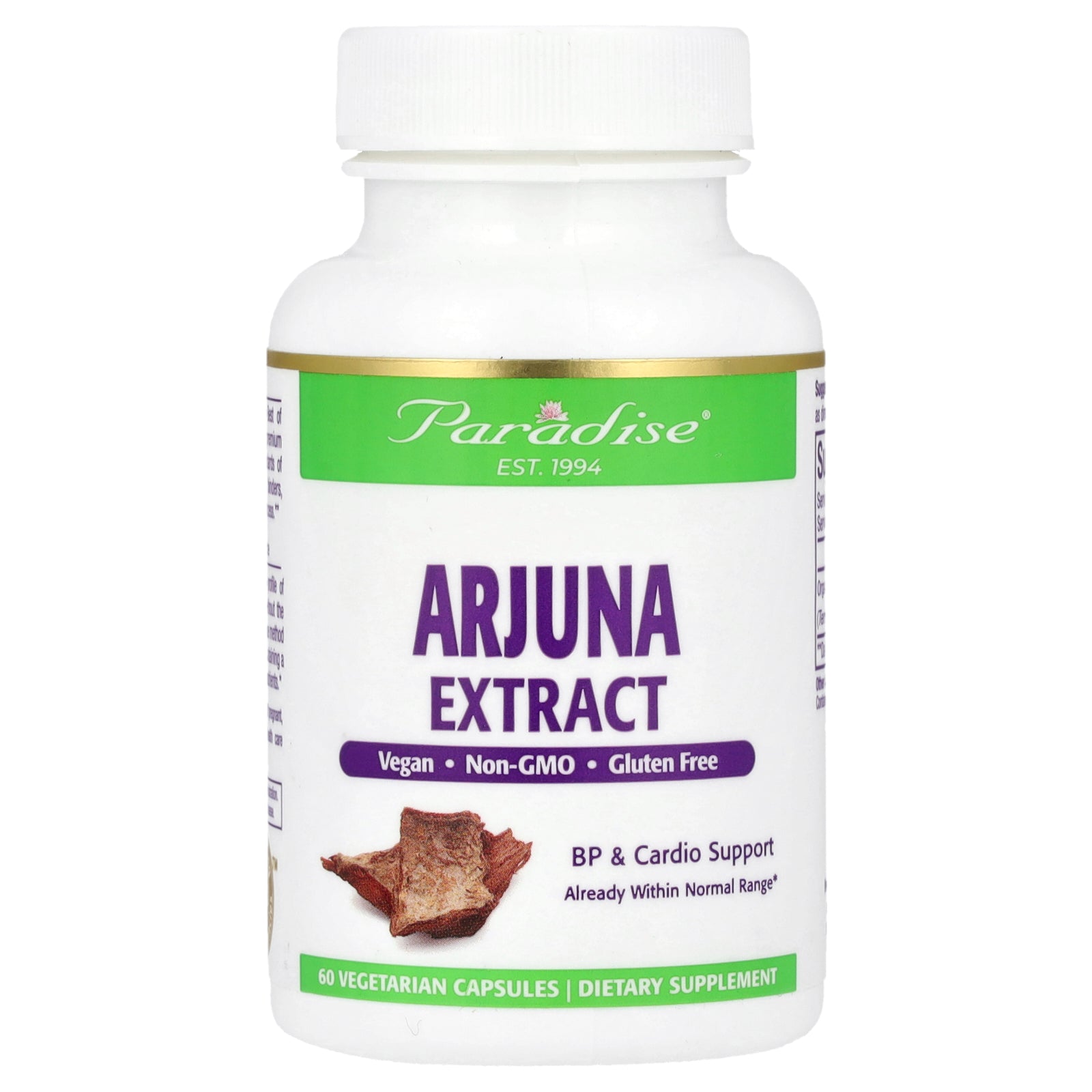 Paradise Herbs, Arjuna Extract , 60 Vegetarian Capsules