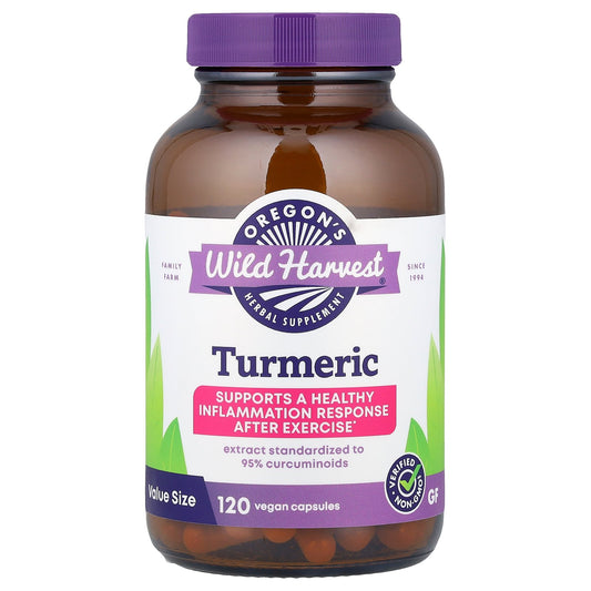 Oregon's Wild Harvest, Turmeric, 120 Vegan Capsules