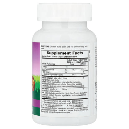 NaturesPlus, Source of Life, Animal Parade, AcidophiKidz, Children's Chewable, Berry, 90 Animal-Shaped Tablets