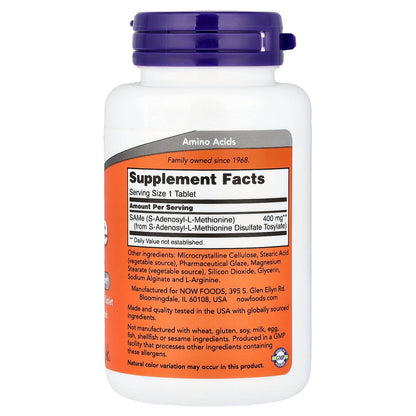 NOW Foods, SAMe , 400 mg, 60 Tablets