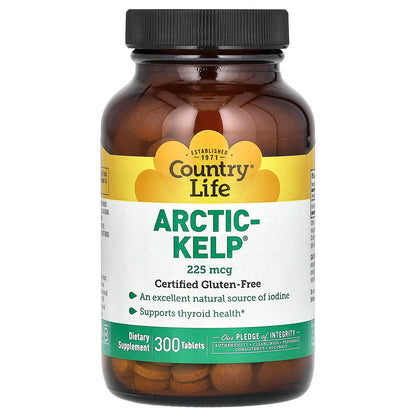 Country Life, Arctic-Kelp, 225 mcg, 300 Tablets