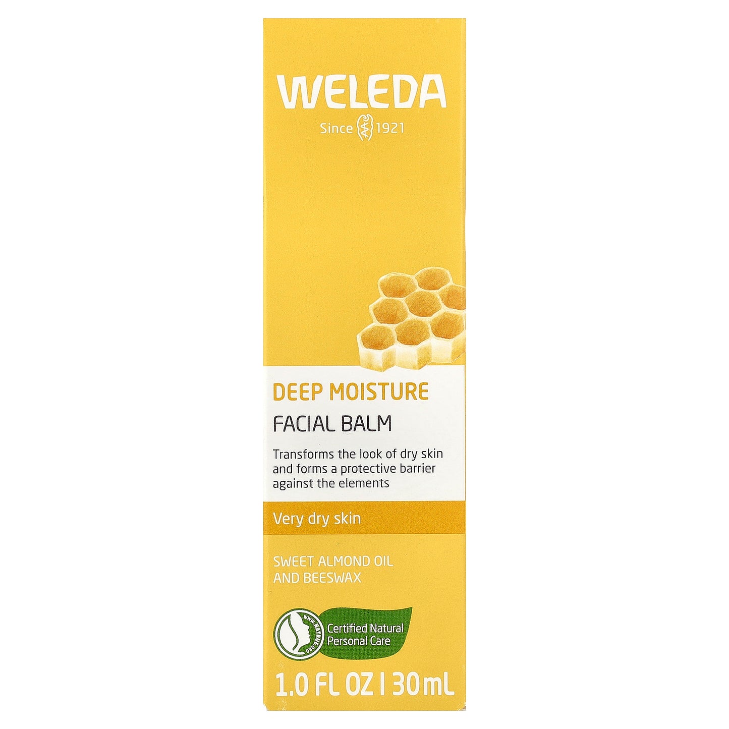 Weleda, Deep Moisture Facial Balm, Sweet Almond Oil and Beeswax , 1 fl oz (30 ml)