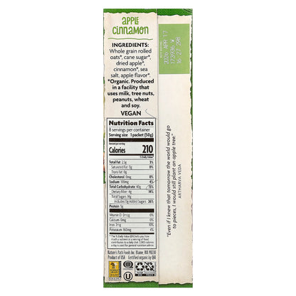 Nature's Path, Organic Instant Oatmeal, Apple Cinnamon, 8 Packets, 14 oz (400 g)