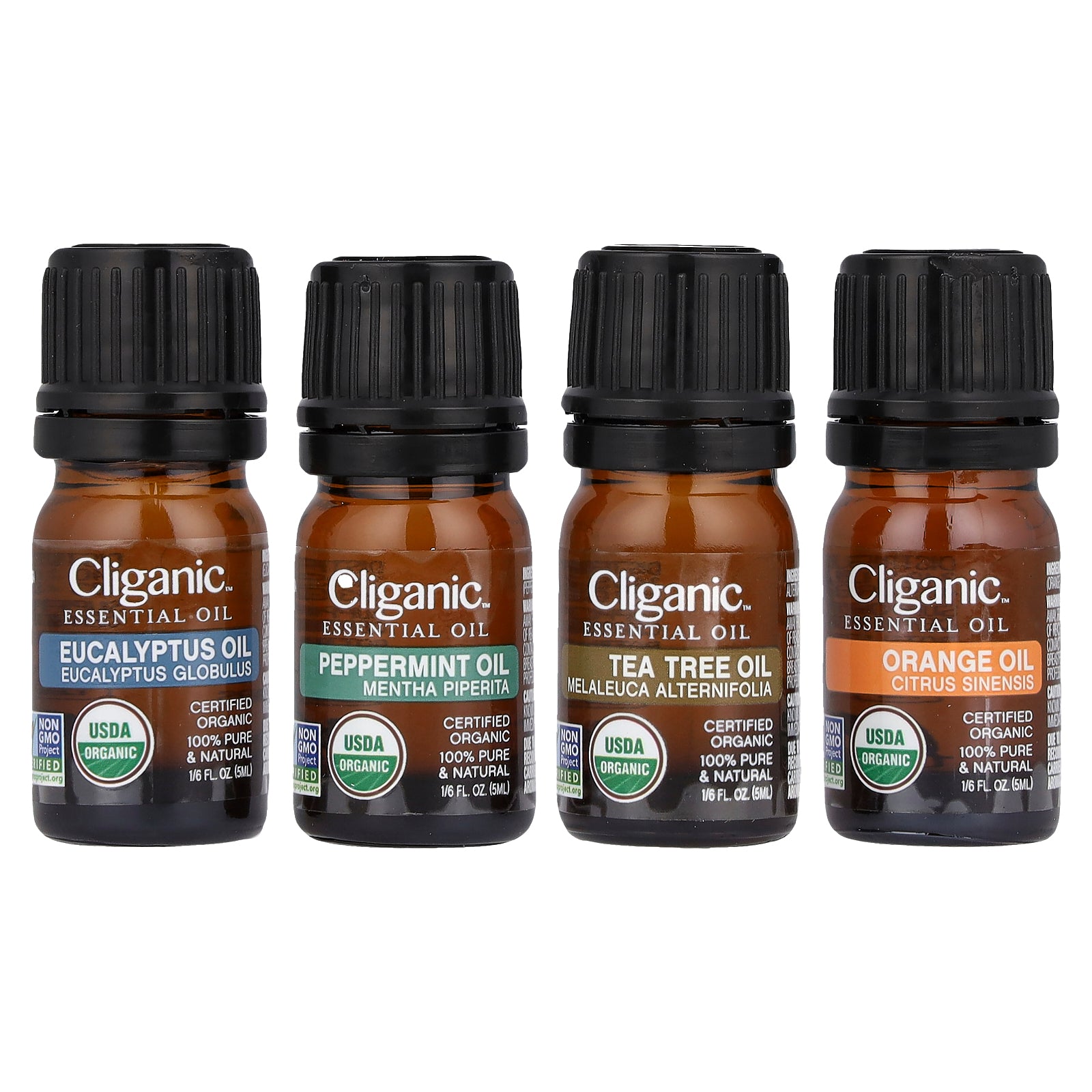 Cliganic, 100% Pure and Natural Essential Oils, Aromatherapy Set, 4 Piece Set