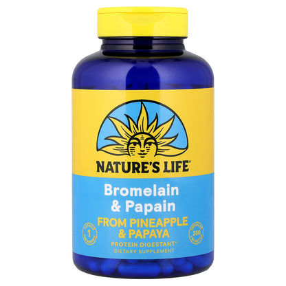 Nature's Life, Bromelain & Papain, 250 Capsules