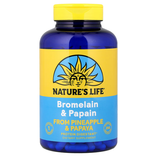 Nature's Life, Bromelain & Papain, 250 Capsules