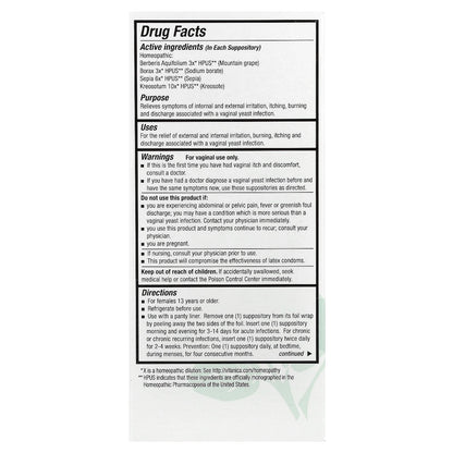 Vitanica, Yeast Arrest™, 28 Vaginal Suppositories