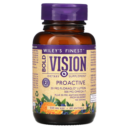 Wiley's Finest, Bold Vision, 60 Softgels