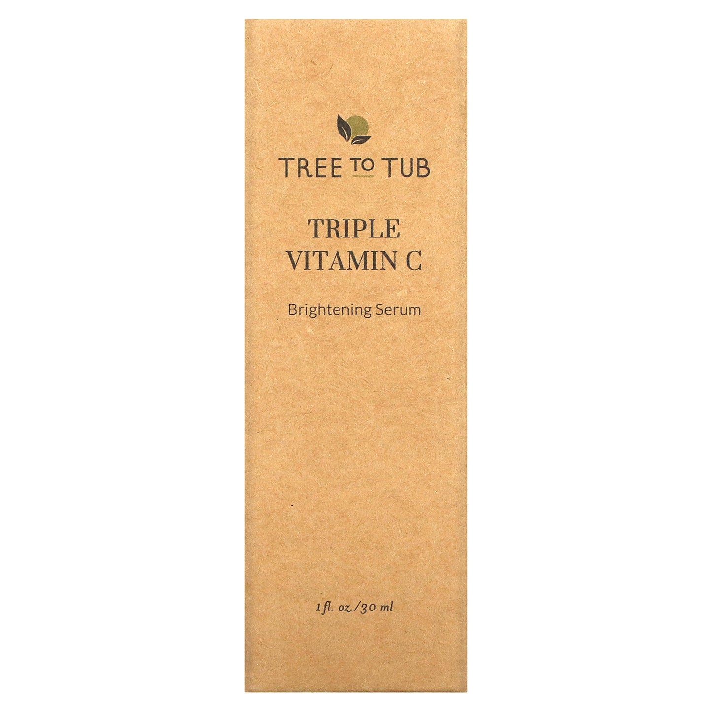 Tree To Tub, Triple Vitamin C Serum for Face, Brightening & Anti Aging Serum for Sensitive Skin, 1 fl oz (30 ml)