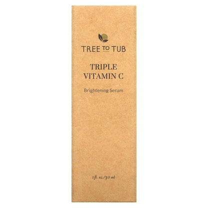 Tree To Tub, Triple Vitamin C Serum for Face, Brightening & Anti Aging Serum for Sensitive Skin, 1 fl oz (30 ml)