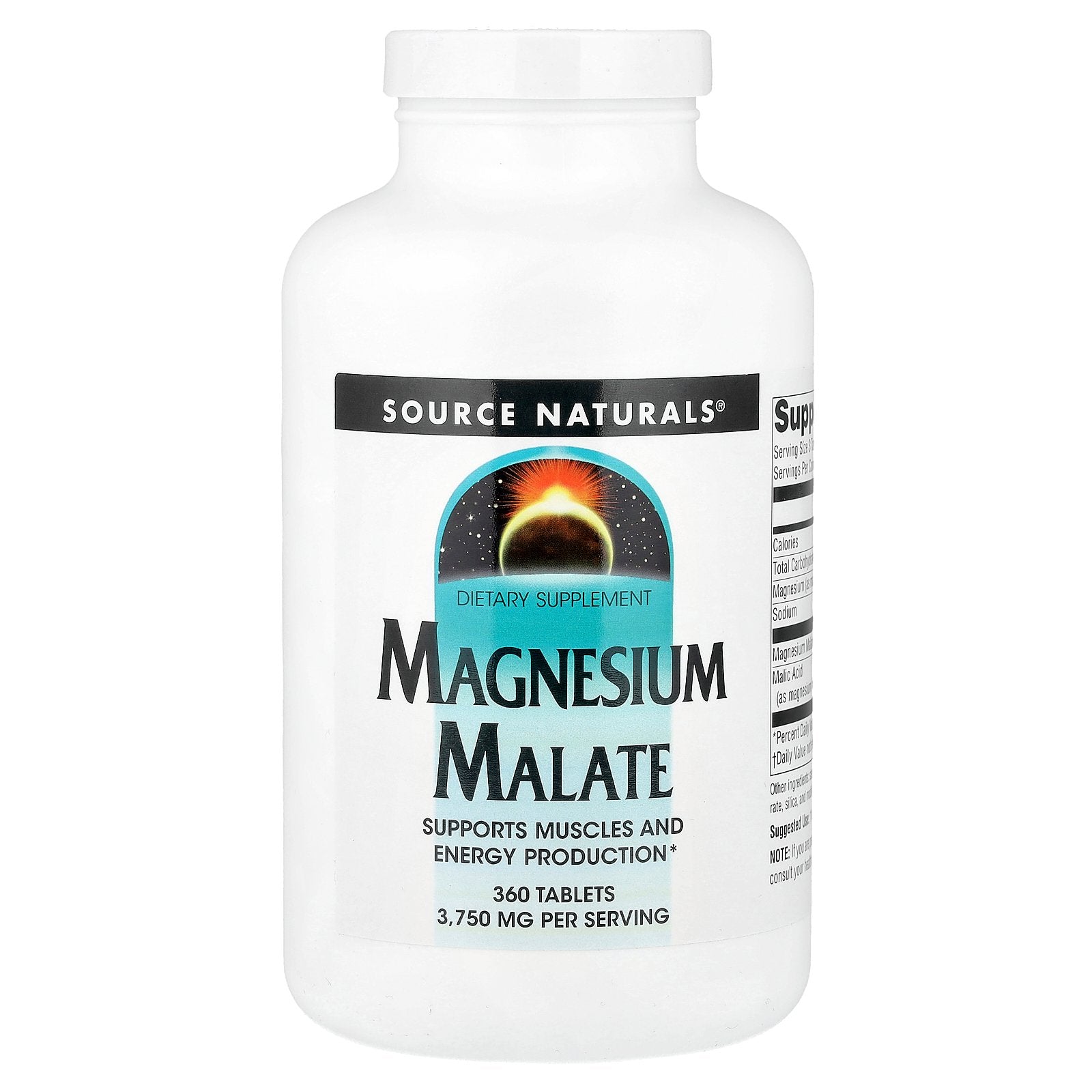 Source Naturals, Magnesium Malate, 360 Tablets (1,250 mg per Tablet)