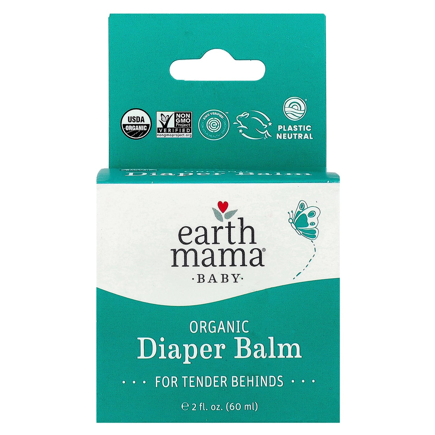 Earth Mama, Baby, Organic Diaper Balm, 2 fl oz (60 ml)