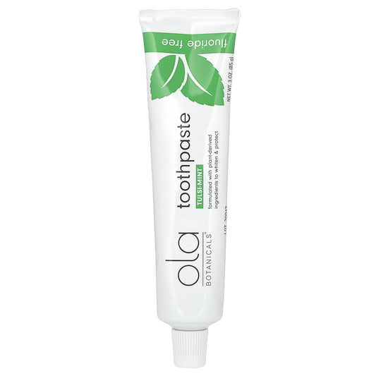 Dr. Mercola, Ola Botanicals, Toothpaste, Fluoride Free, Tulsi Mint, 3 oz (85 g)