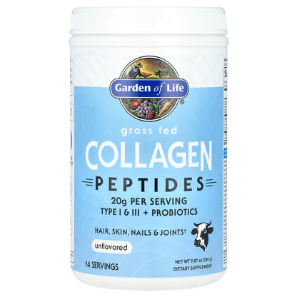 Garden of Life, Grass Fed Collagen Peptides, Unflavored, 9.87 oz (280 g)