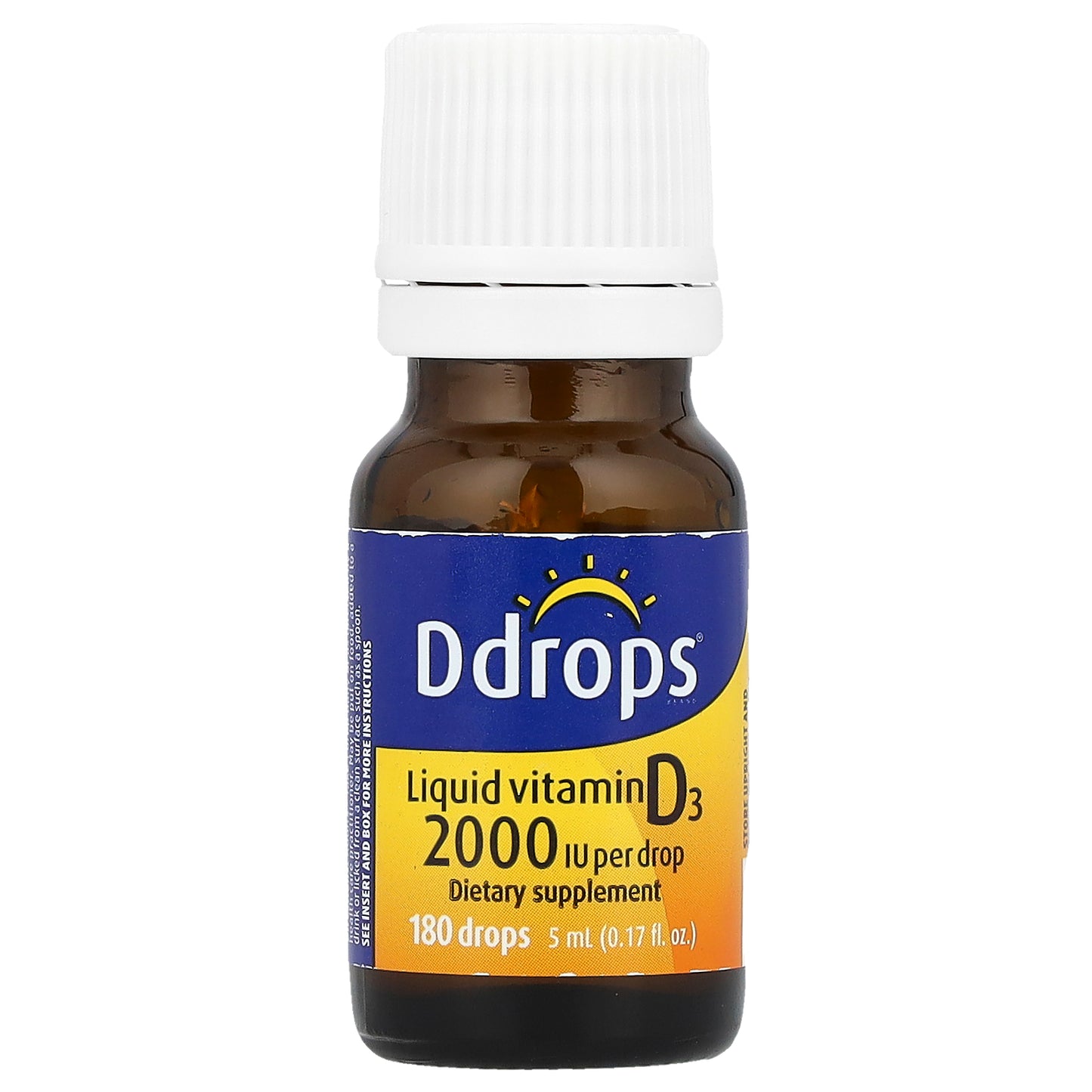 Ddrops, Liquid Vitamin D3, 2,000 IU, 0.17 fl oz (5 ml)