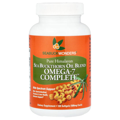 SeaBuckWonders, Pure Himalayan Sea Buckthorn Oil Blend, Omega-7 Complete™, 120 Softgels (500 mg per Softgel)