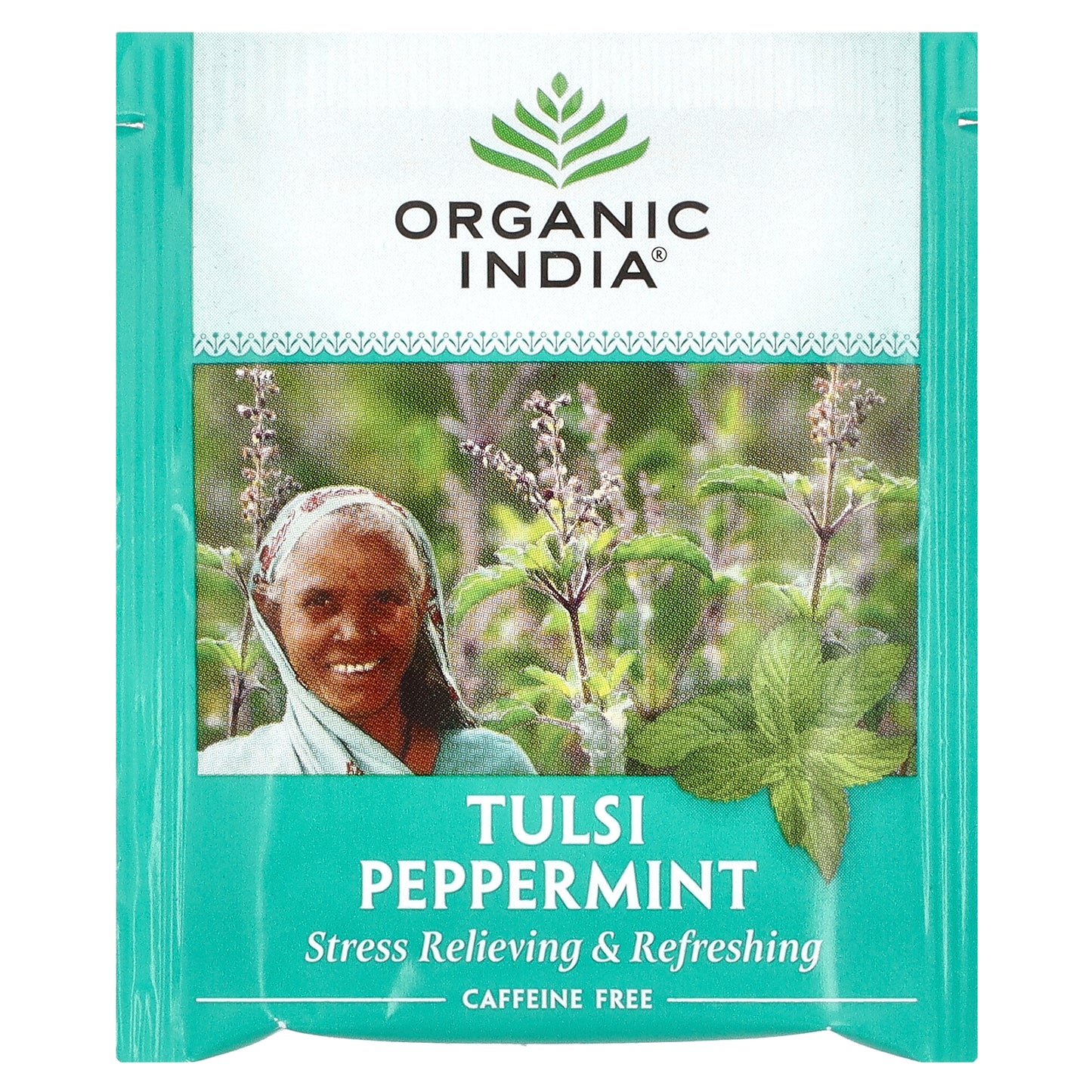 Organic India, Tulsi Peppermint Tea, Caffeine Free, 18 Infusion Bags, 1.08 oz (30.6 g)