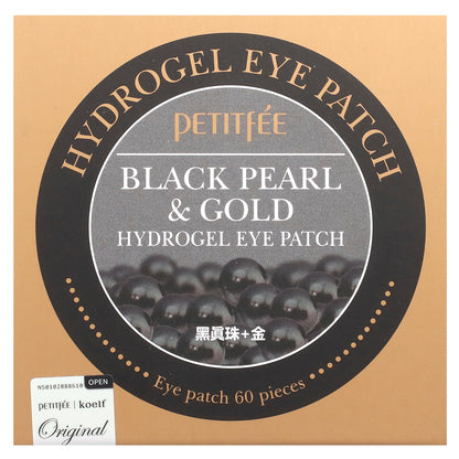 Petitfee, Black Pearl & Gold Hydrogel Eye Patch, 60 Patches, 1.4 g