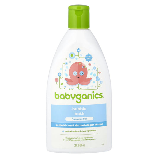 Babyganics, Bubble Bath, Fragrance Free, 20 fl oz (591 ml)