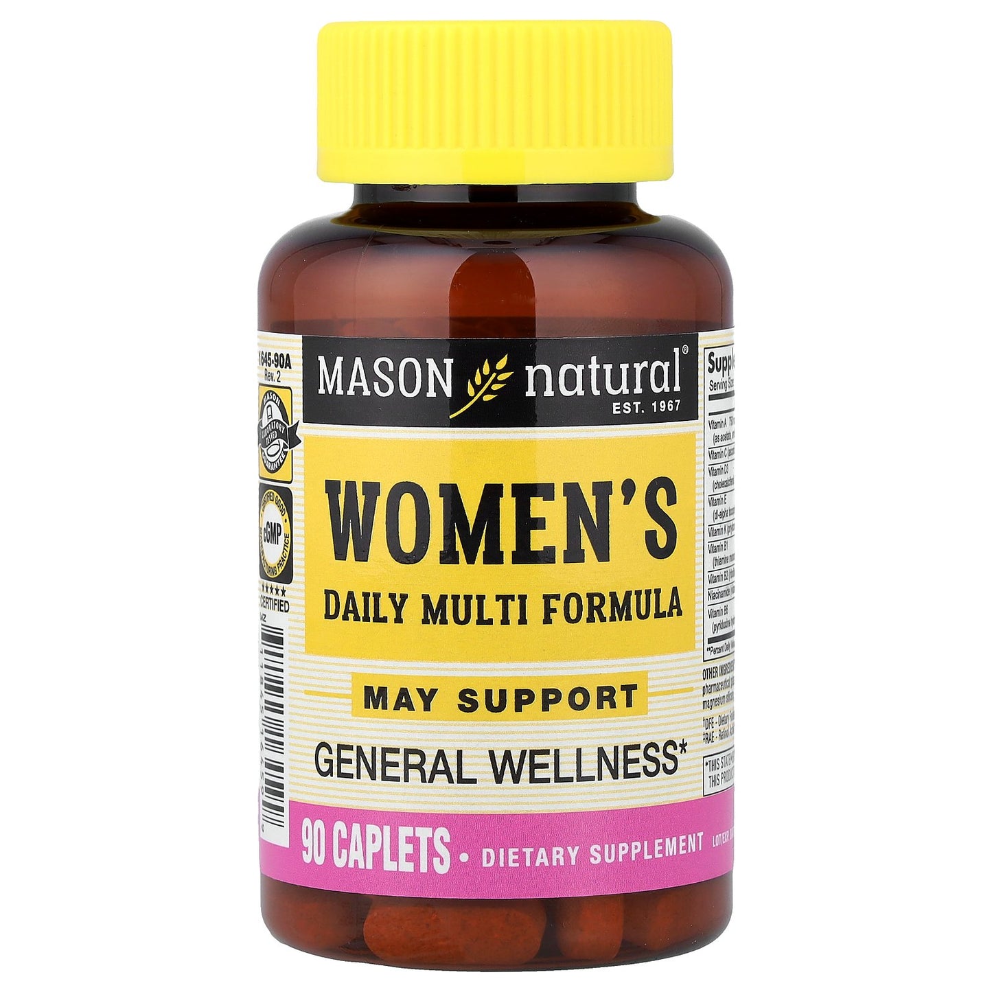 Mason Natural, Women's Daily Multi Formula, 90 Caplets