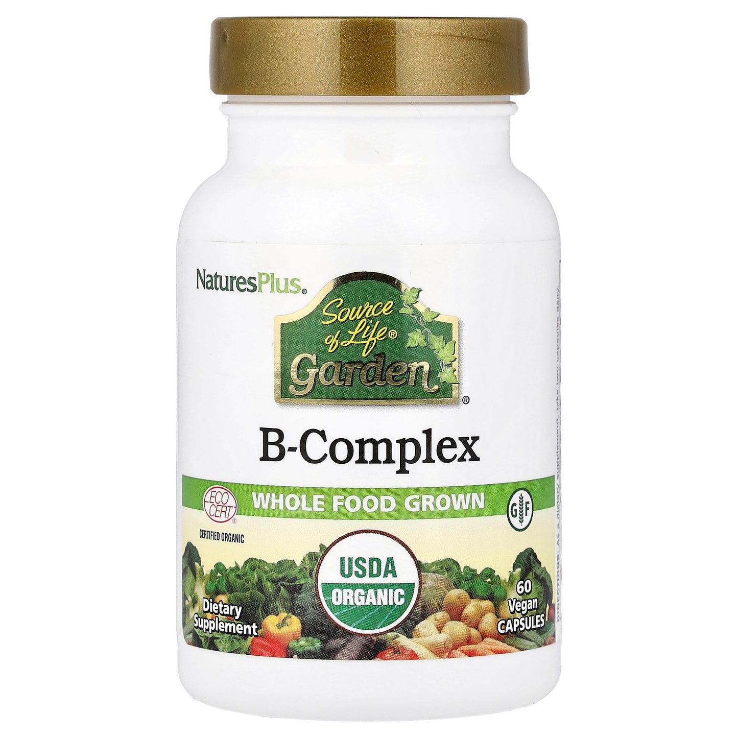 NaturesPlus, Source of Life® Garden, B-Complex, 60 Vegan Capsules