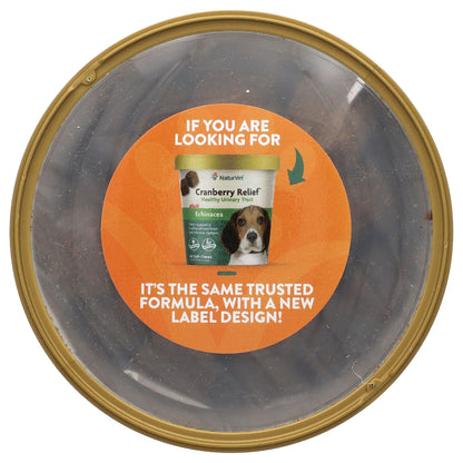 NaturVet, Cranberry Relief, Healthy Urinary Tract + Echinacea, For Dogs, 60 Soft Chews, 6.3 oz (180 g)