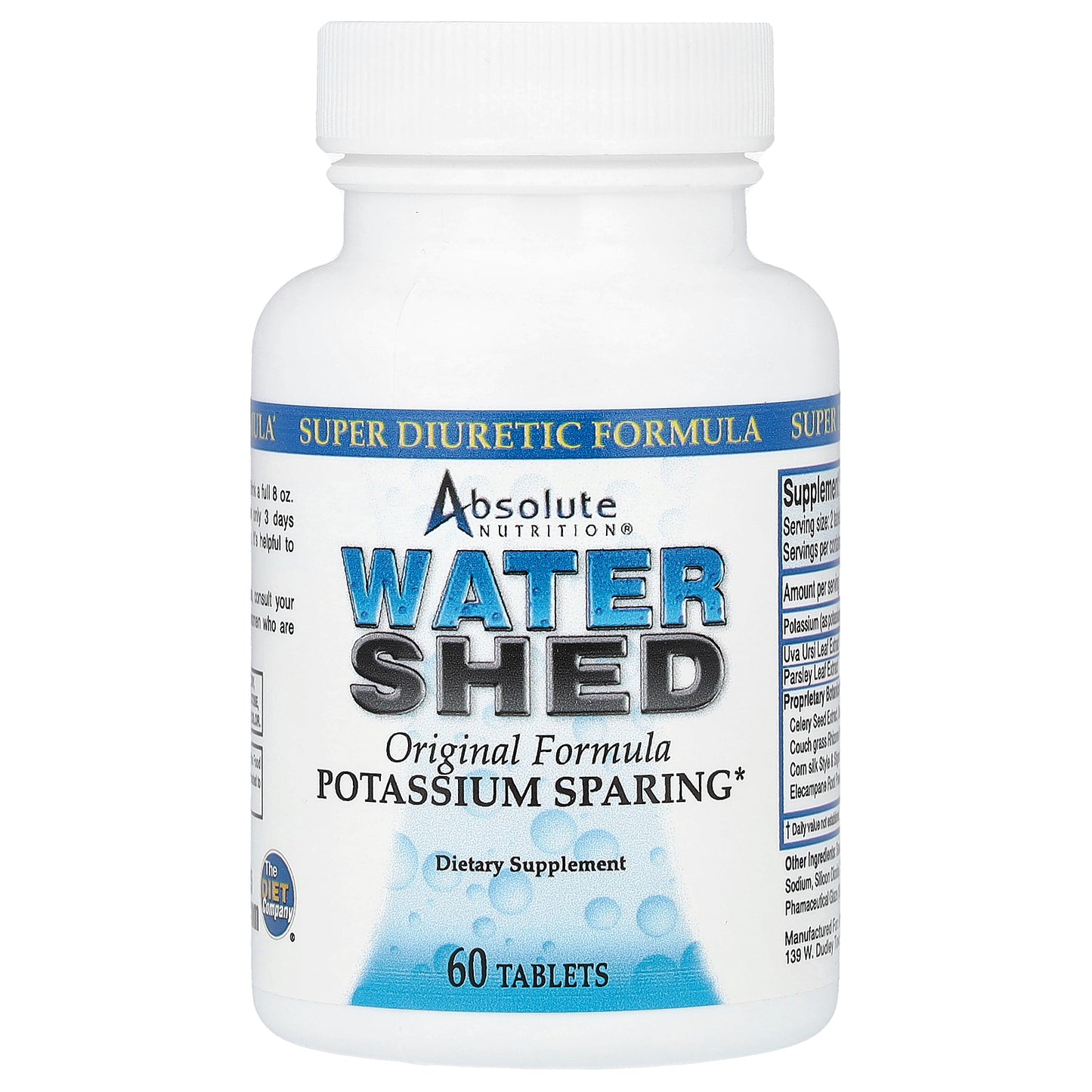 Absolute Nutrition, Watershed, Potassium Sparing, 60 Tablets