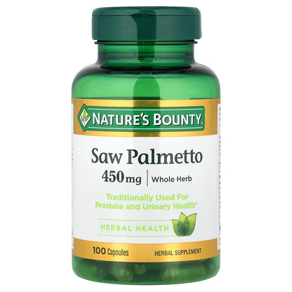 Nature's Bounty, Saw Palmetto, 450 mg, 100 Capsules