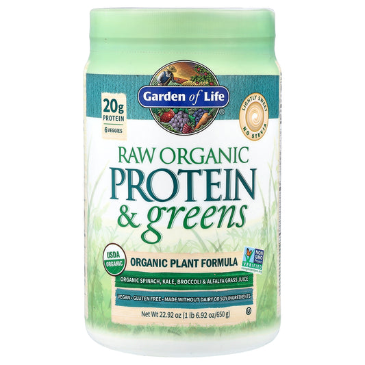Garden of Life, Raw Organic Protein & Greens, Lightly Sweet, 1 lb 6.92 oz (650 g)