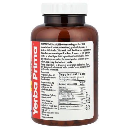 Yerba Prima, Psyllium Husks Veg Caps, 180 Capsules