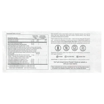NaturesPlus, Animal Parade Gold, Children's Chewable Supplement, Cherry, Grape & Orange, 60 Animal-Shaped Tablets
