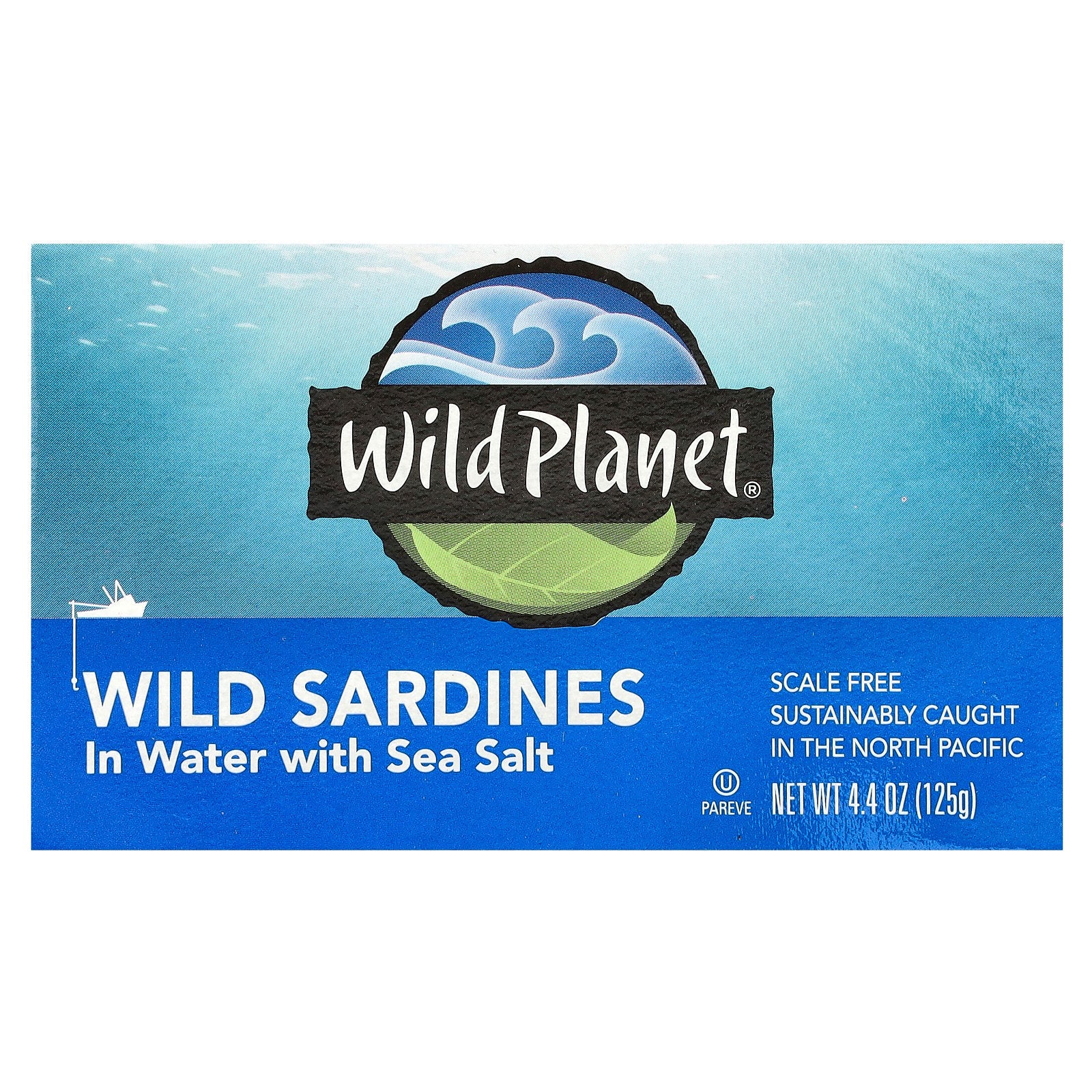 Wild Planet, Wild Sardines In Water with Sea Salt, 4.4 oz (125 g)