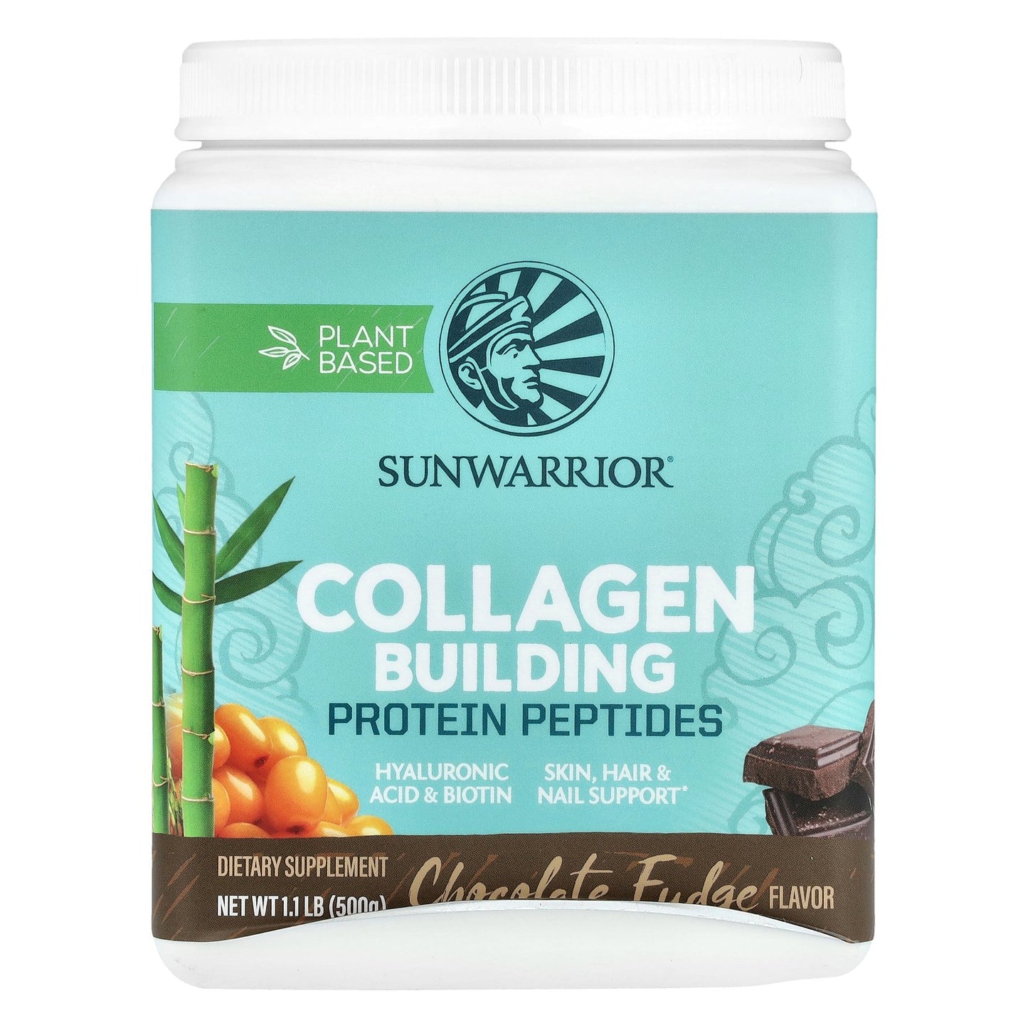 Sunwarrior, Collagen Building Protein Peptides, Chocolate Fudge, 1.1 lb (500 g)