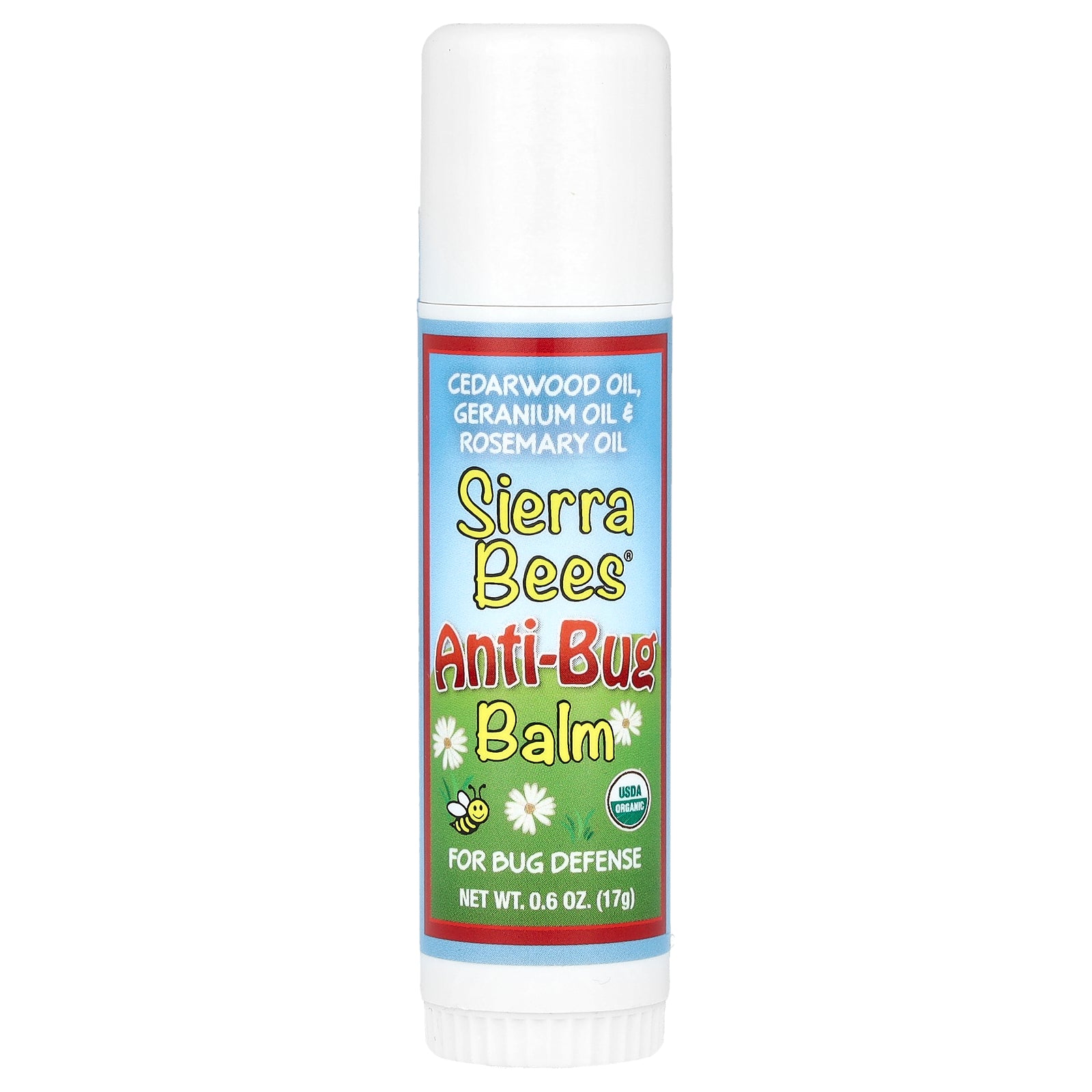 Sierra Bees, Anti-Bug Balm Stick, Cedarwood, Geranium & Rosemary Oil, 0.6 oz (17 g)