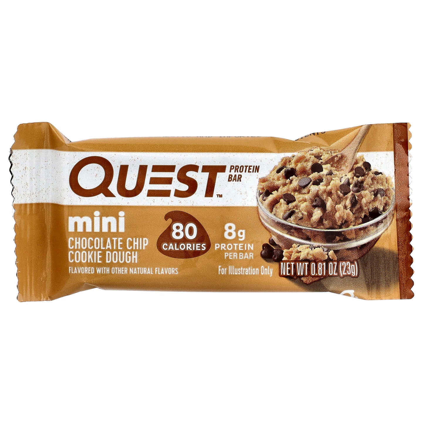 Quest Nutrition, Minis, Protein Bar, Chocolate Chip Cookie Dough, 14 Bars, 0.81 oz (23 g) Each