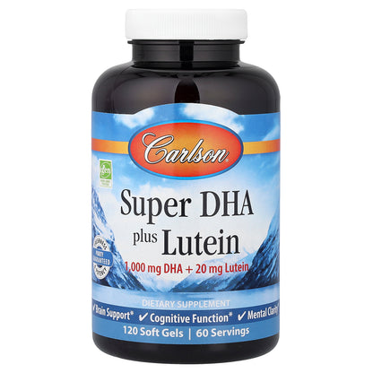 Carlson, Super DHA Plus Lutein, 120 Soft Gels